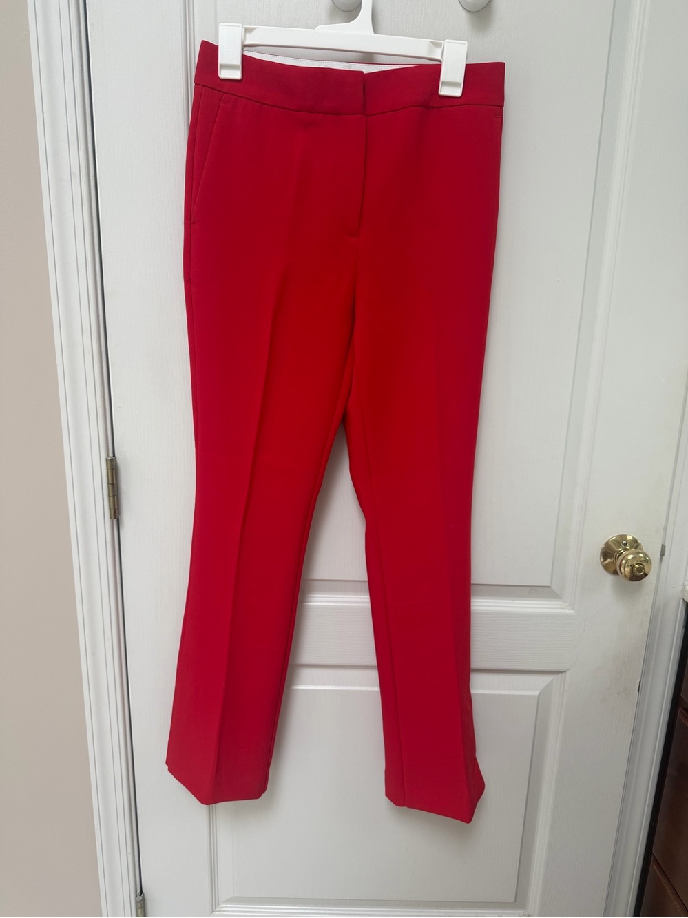 Ann Taylor Red Slim Ankle Trousers